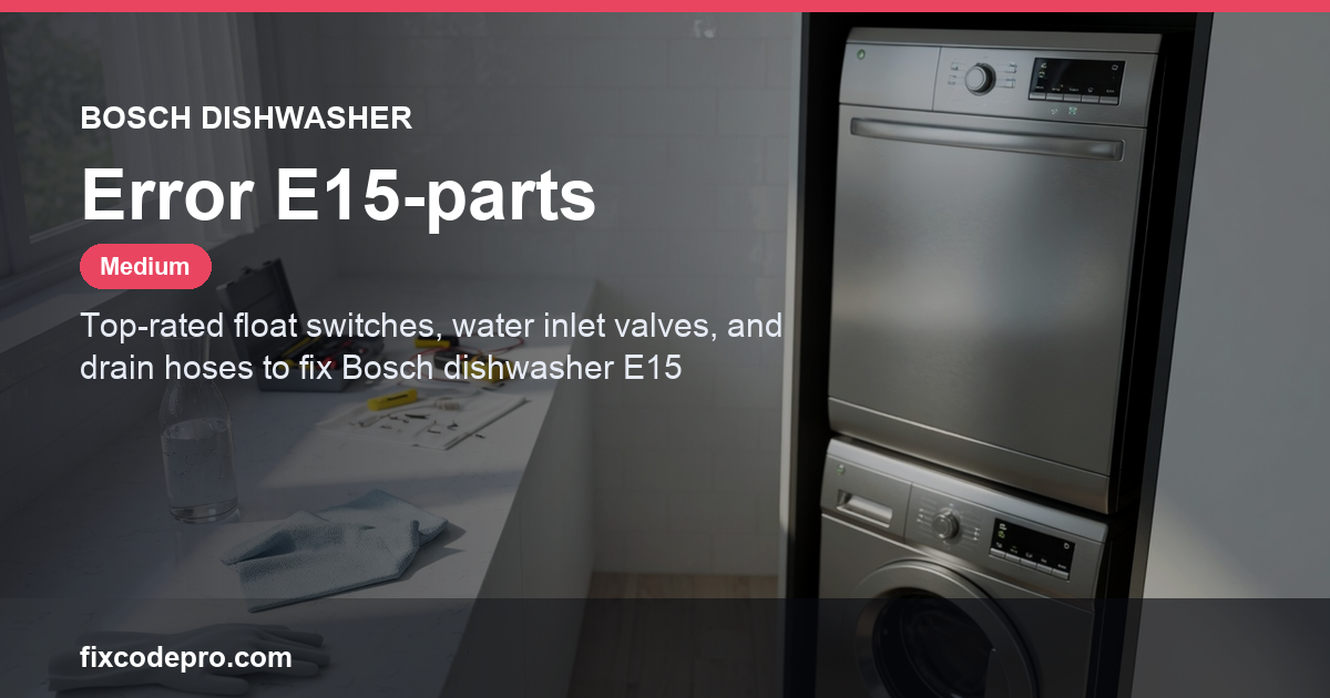 Bosch Dishwasher Error E15-parts — troubleshooting guide