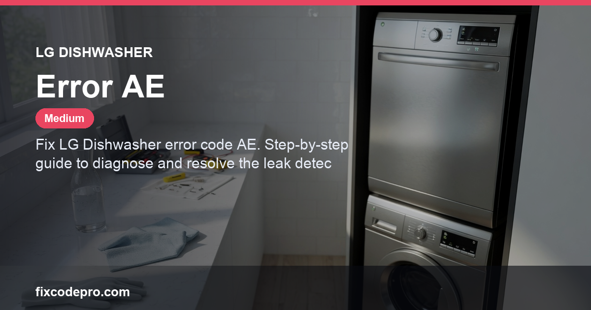 LG Dishwasher Error AE — troubleshooting guide