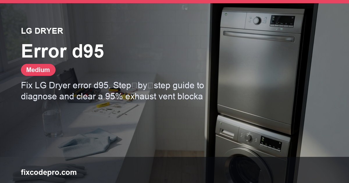 LG Dryer Error d95 — troubleshooting guide