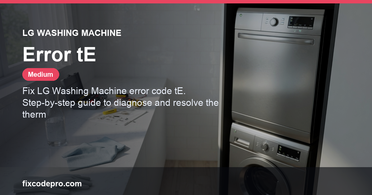 LG Washing Machine Error tE — troubleshooting guide