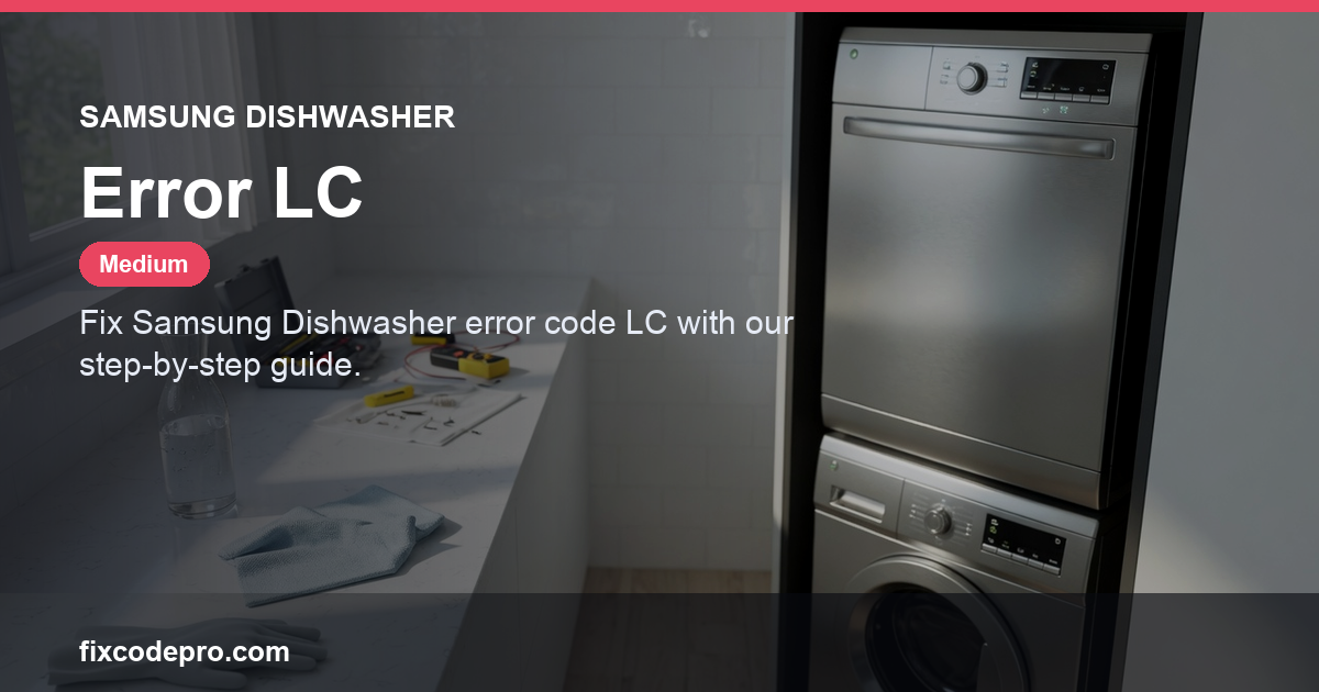 Samsung Dishwasher Error LC — troubleshooting guide