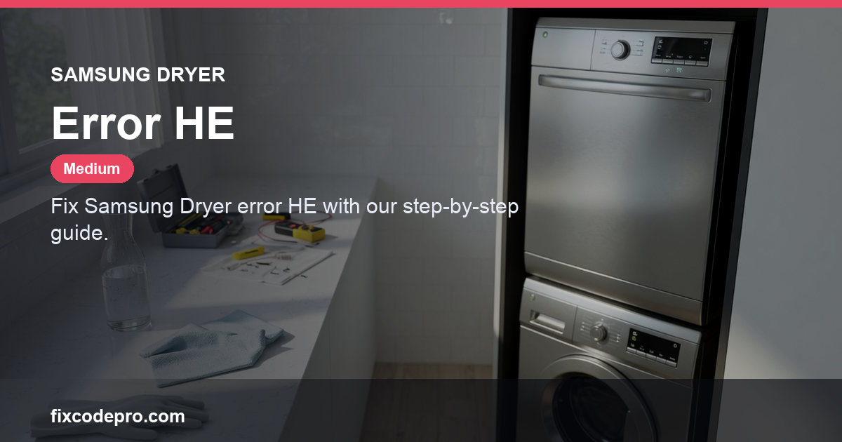 Samsung Dryer Error HE — troubleshooting guide